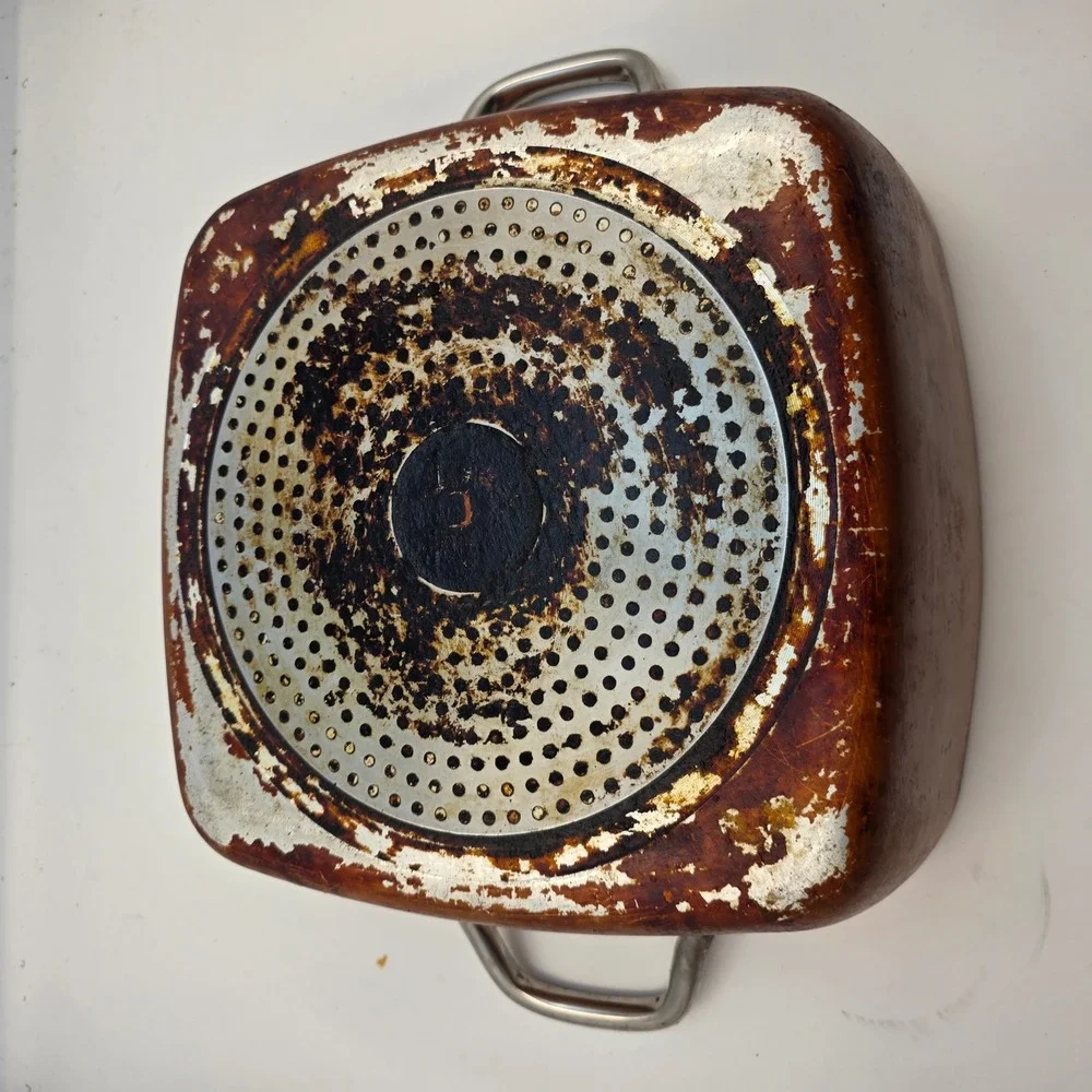 Copper Chef Square Deep Sauté Pan Glass Lid 11 Inch Non-Stick Induction Base L3